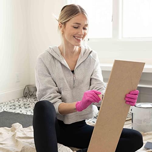 Framar Pink Nitrile Gloves - 9 Inch Hair Styling Clips