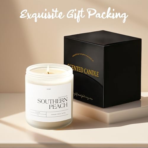 Peach Scented Soy Wax Candles for Home Stress Relief