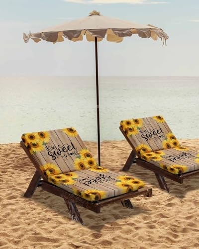 Shine-Home Sunflower 4 Pack Waterproof Chair Cushion Covers with Ties