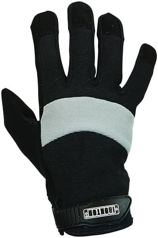 Ironton Mens Work Gloves 2 Pairs Black Gray Medium