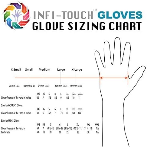 Infi-Touch Powder Free Latex Gloves 9 100 Count