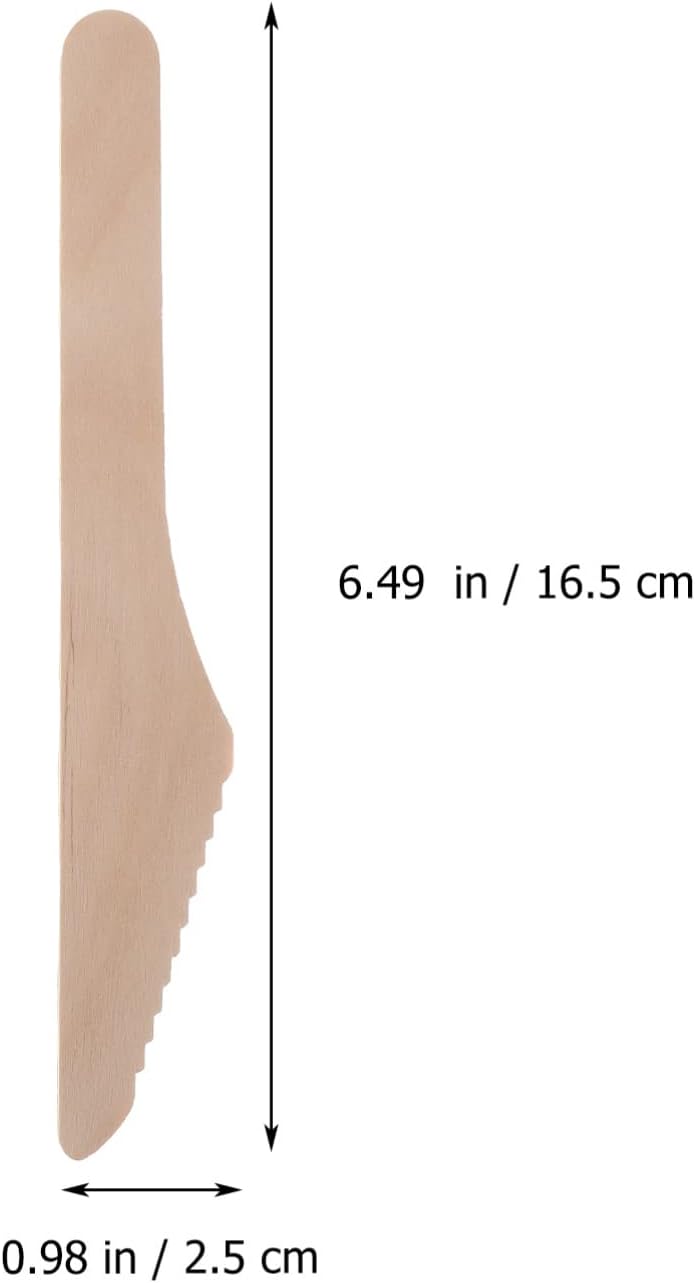 IMIKEYA 18-Piece Brown Kraft Paper Cutlery Set