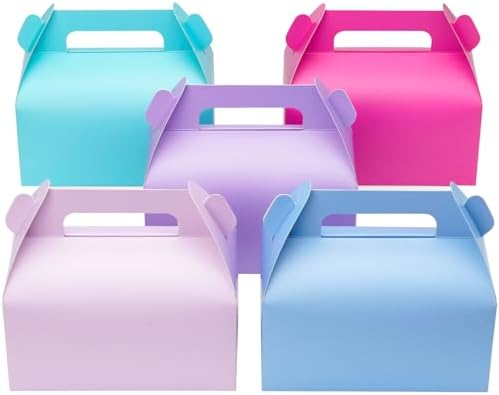 UnicoPak 30 Pack Pastel Gable Treat Boxes