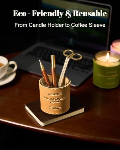MSENSE Cinnamon Tobacco Scented Candle 10oz 42-Hour Burn