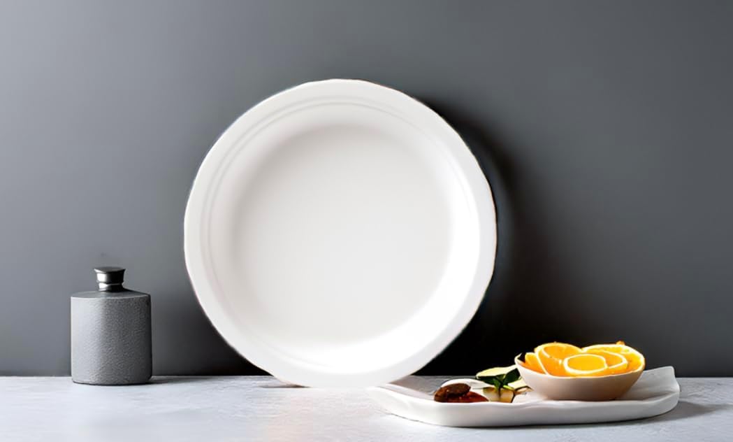 Susty Party 10-Inch Compostable Round Plates 50 Count