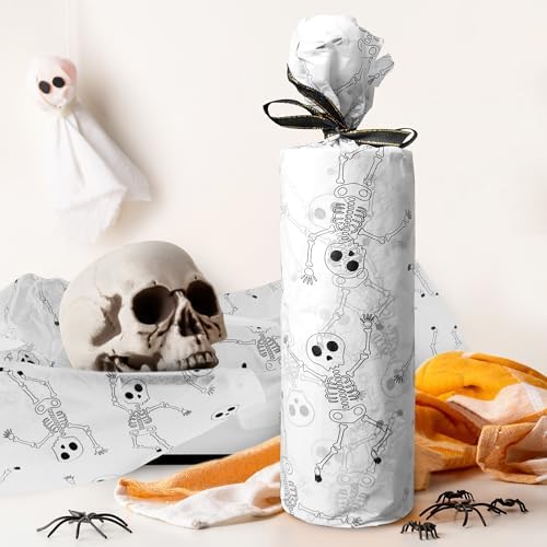 MR FIVE 20 x 28 Black Skeleton Tissue Paper Bulk 30 Sheets