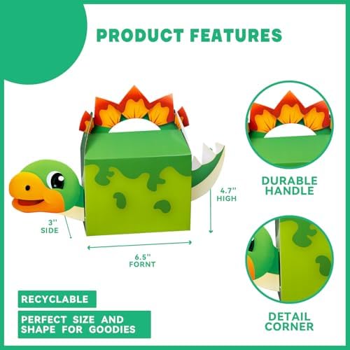 DMIGHT Dinosaur Party Favor Boxes for Kids