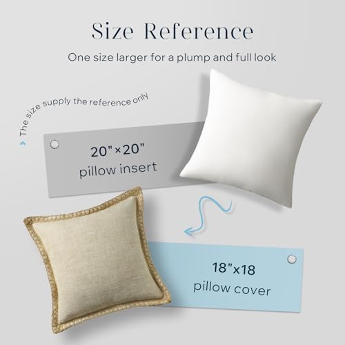 Phantoscope Waterproof Outdoor Pillow Inserts - Pack of 4 18x18 Inch