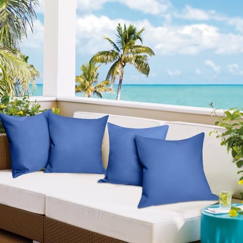 Pack of 4 Waterproof Throw Pillow Covers 18x18 Red