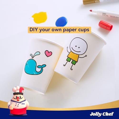 JOLLY CHEF 300 Pack 12 oz Disposable Paper Cups