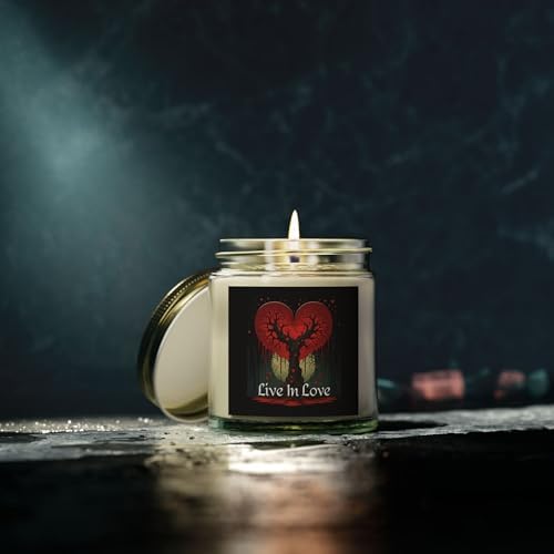 Live in Love Scented Candle Aromatherapy Valentine Home Decor
