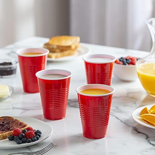Comfy Package 240 Count Disposable Red Cups 16 oz