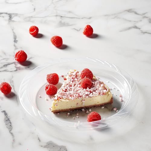 Munfix 100 Clear Plastic Plates Set 9 Inch Disposable
