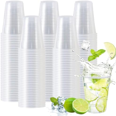 12 Oz Clear Plastic Cups 300 Pack for Events