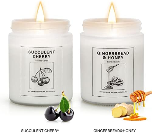 Scented Candle Set 4 Pack - Natural Soy Wax Aromatherapy Candles