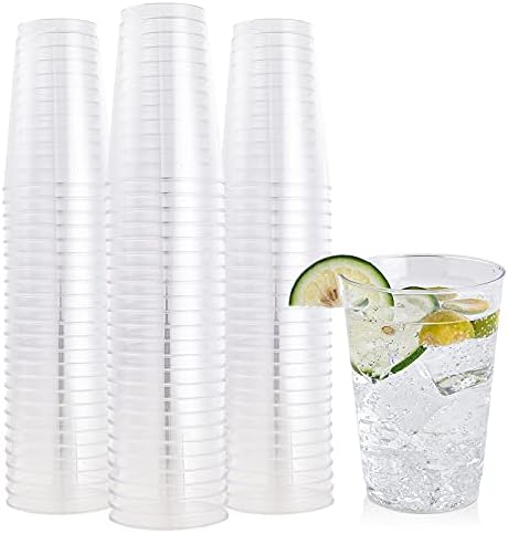 FOCUSLINE 12 oz Clear Plastic Cups 100 Count