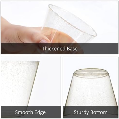 100 Count 9 Oz Gold Plastic Cups for Parties