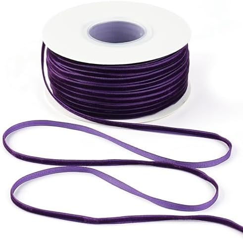 MAYREEL Purple Velvet Ribbon 18 Inch 50 Yards