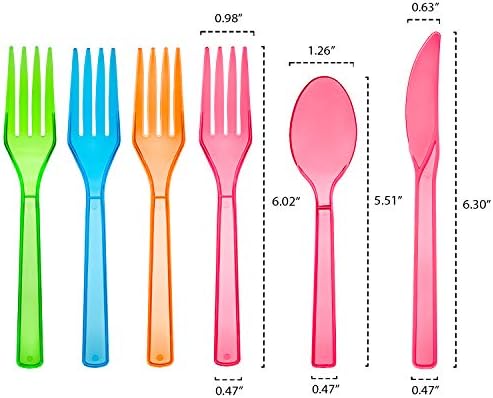 Party Essentials Hard Plastic Cutlery Combo Pack 64 Place Settings