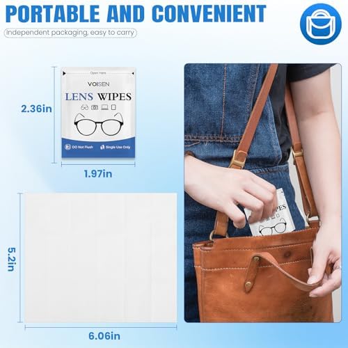 VOISEN Lens Wipes 450 Pack Eye Glasses Cleaner