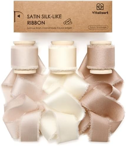 Vitalizart 1 Inch x 15 Yard Gift Wrap Ribbon