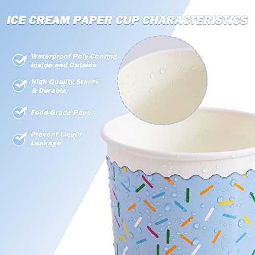 Lamosi Ice Cream Bowls - 100 Count 11 Oz Disposable