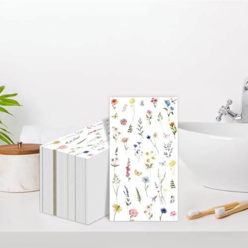 100Pcs Wildflower Napkins for Parties and Weddings