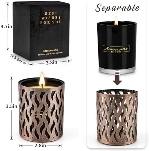 6 Pack Scented Candles Set for Men with Gift Box