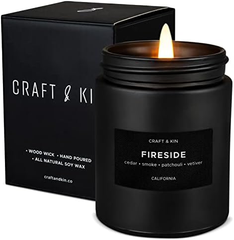 Craft Kin Smokey Fireside Candle for Men