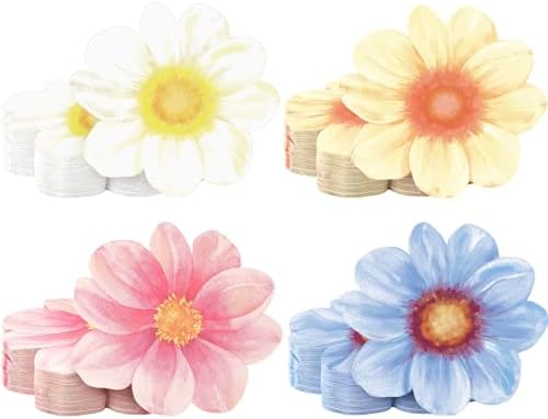 Qilery 100 Pcs Flower Shaped Napkins for Parties