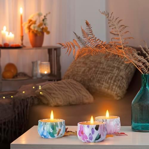 Hausware 3 Pack Scented Candles with 72H Burning Time
