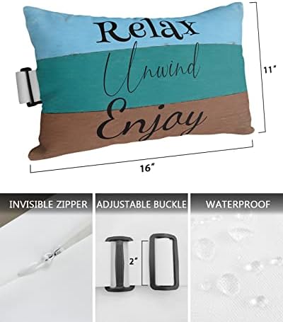 ZFUNCING Farmhouse Rustic Wooden Plank Pillow for Recliner Chair