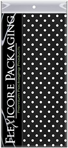 15x20 Inch Black Polka Dot Tissue Paper 10 Sheets