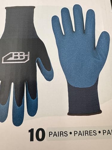 Heavy Duty Latex Coated Gloves 10 Pack XL