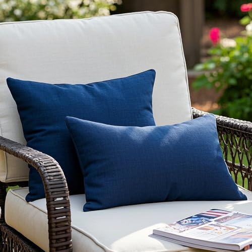 Waterproof Blue Pillow Covers 18x18 for Patio Decor