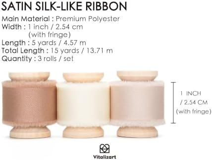 Vitalizart 1 Inch x 15 Yard Gift Wrap Ribbon