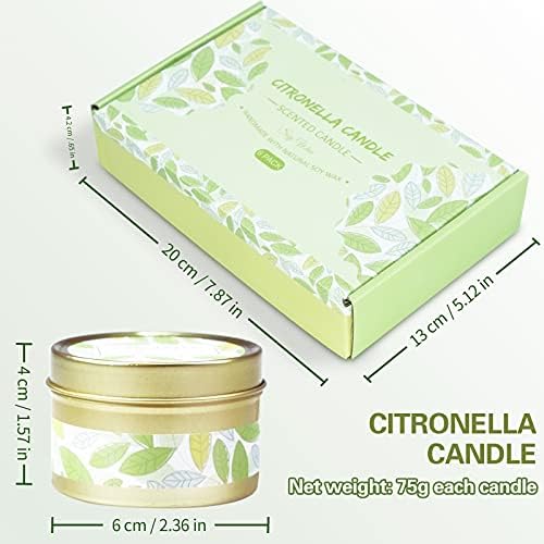 SCENTORINI Citronella Candles Outdoor Gift Set 6 Pack