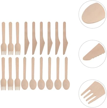 IMIKEYA 18-Piece Brown Kraft Paper Cutlery Set