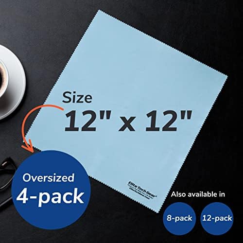 Elite Tech Gear 4 Pack Microfiber Cloth Set