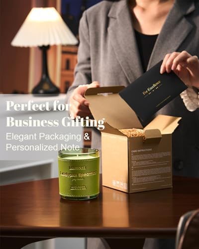 MSENSE Cinnamon Tobacco Scented Candle 10oz 42-Hour Burn