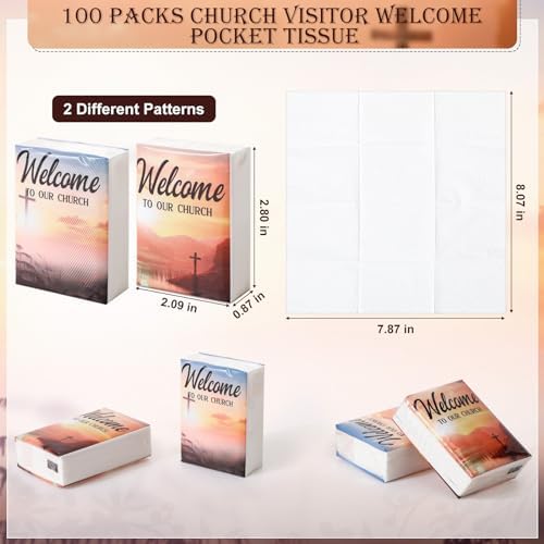 Glenmal 100 Pack Pocket Facial Tissues Travel Size 3 Ply