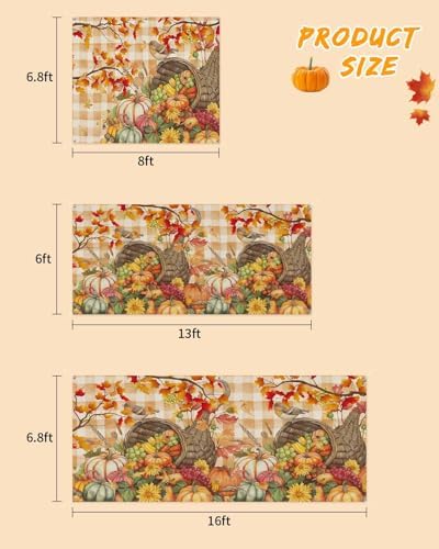 Fall Garage Door Banner Cover 7x8 ft Thanksgiving Decor