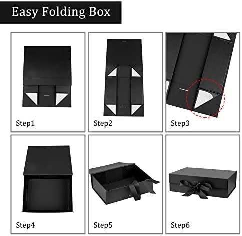 Eco Friendly Gift Box with Magnetic Lid and Ribbon
