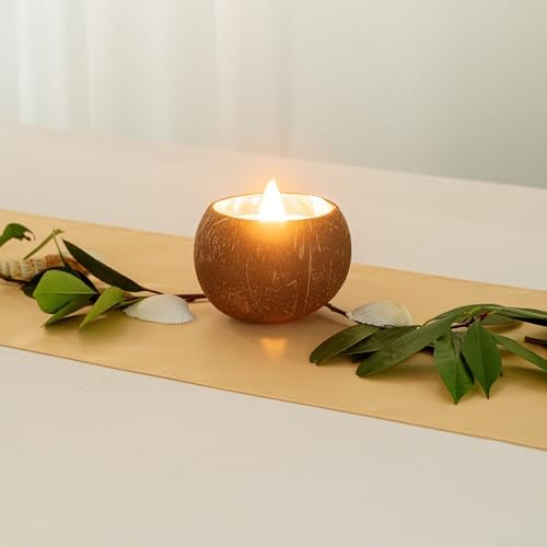 Restaurantware Coconut Shell Candle Vanilla Scented