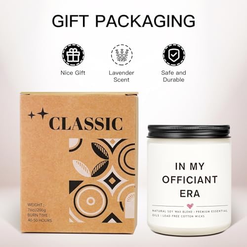Wedding Officiant Gift 7 Oz Lavender Candle