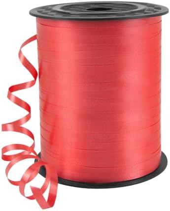 HimBen 500 Yards 316 Inch Curling Ribbon Red