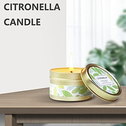 SCENTORINI Citronella Candles Outdoor Gift Set 6 Pack