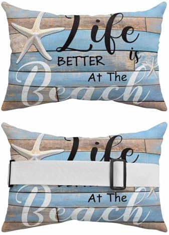 Beach Life Starfish Head Pillow for Recliner and Lawn Chair