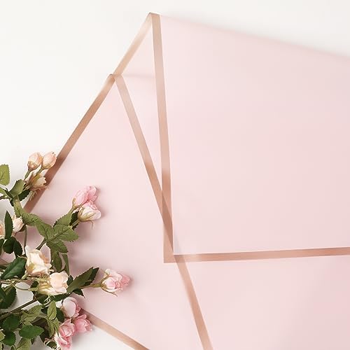 20 Sheet Waterproof Flower Wrap Paper in Pink