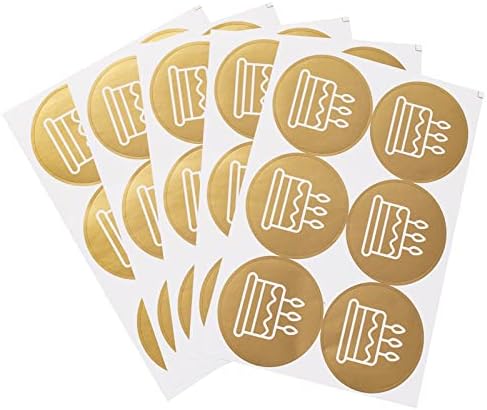 LeZakaa Birthday Tissue Paper 60 Sheets with 30 Cake Stickers